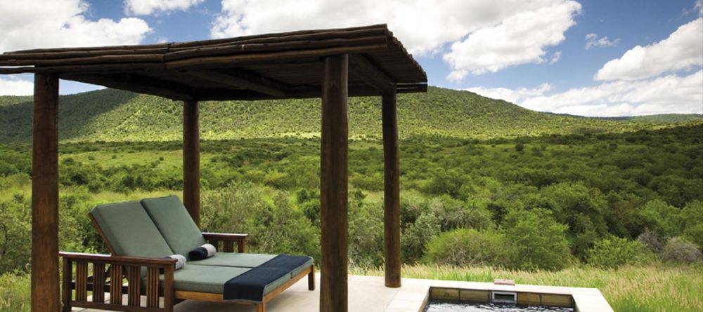 A private plunge pool and gazebo amid the sweeping vistas at Kwandwe River Lodge, Kwandwe Private Game Reserve, South Africa - Image 5