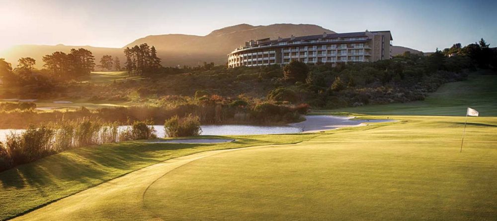 Early morning sun and mist over the golf course at Arabella Western Cape Hotel & Spa, Hermanus, South Africa - Image 3