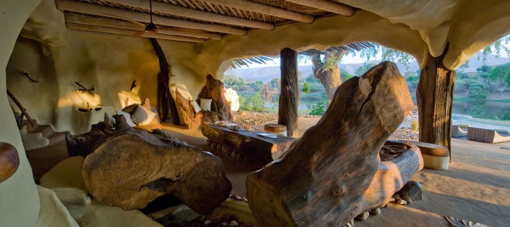 Lounge area at Chongwe River House, Lower Zambezi National Park, Zambia  - Image 1