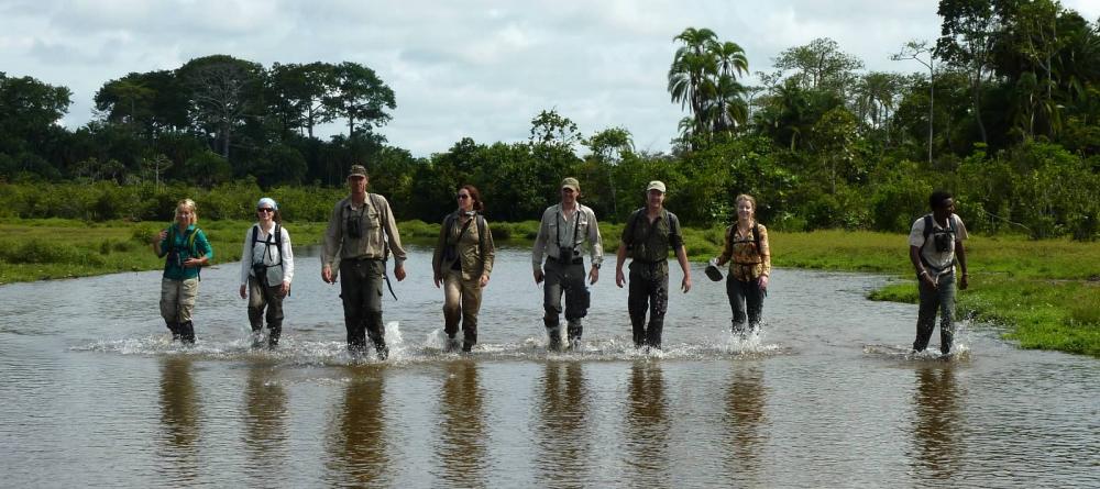 Mango staff member Teresa hiking at Lango Camp, Odzala National Park, Republic of Congo (Mango Staff photo) - Image 27