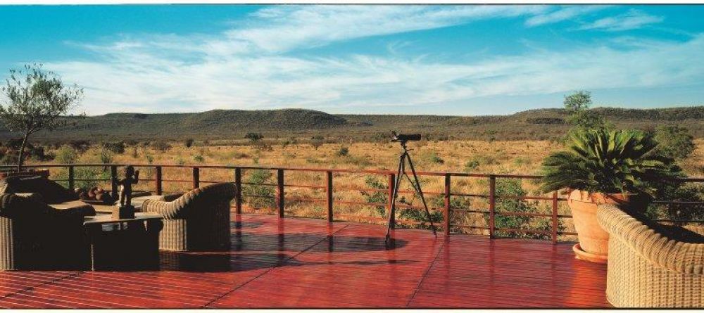 The deck with a beautiful view at Mateya Safari Lodge, Madikwe Game Reserve, South Africa - Image 3