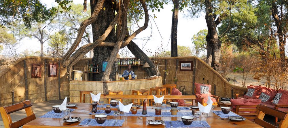 Dining and bar area at Mwamba Bush Camp, South Luangwa National Park, Zambia - Image 6