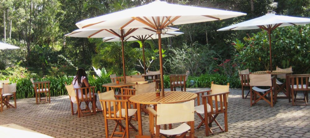 Beautiful patio seating at Pavillon de L Emyrne, Antananarivo, Madagascar - Image 7