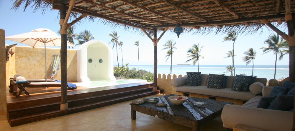 Shaded outdoor seating at Matemwe Retreat, Zanzibar, Tanzania - Image 4