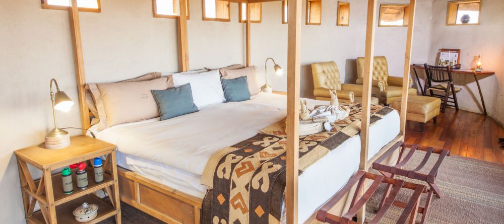 Bedroom at Tau Pan Camp, Central Kalahari Game Reserve, Botswana - Image 10