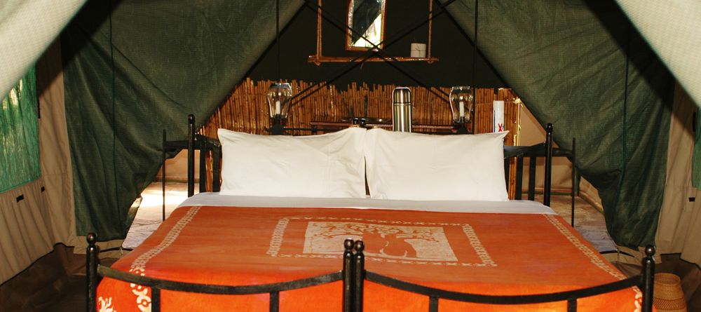 Tent interior at Lake Manze Tented Camp, Selous National Park, Tanzania - Image 17