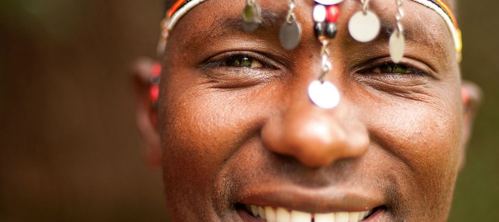 Traditionally dressed with beautiful beading at Lewa Wilderness Trails, Lewa Conservancy, Kenya - Image 16