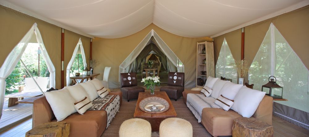 The lounge of the main tent at Naibor Camp, Masai Mara National Reserve, Kenya - Image 14