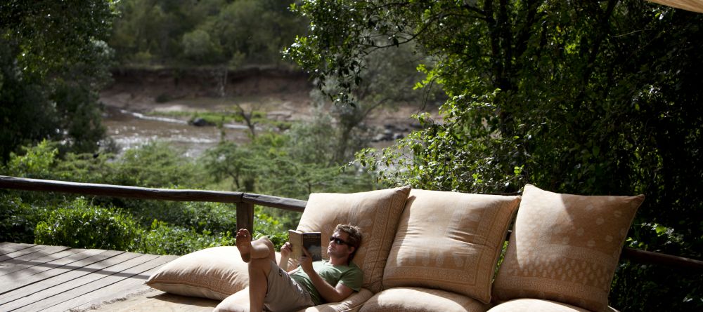 Patio reading and relaxation at Serian Camp, Masai Mara National Reserve, Kenya - Image 19