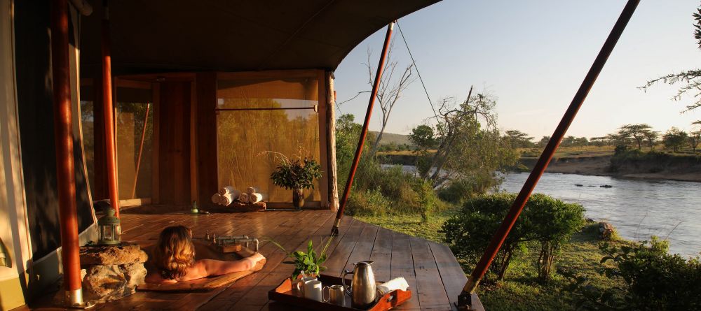 Hot tub with a view of the river at Ngare Serian Camp, Masai Mara National Reserve, Kenya - Image 14