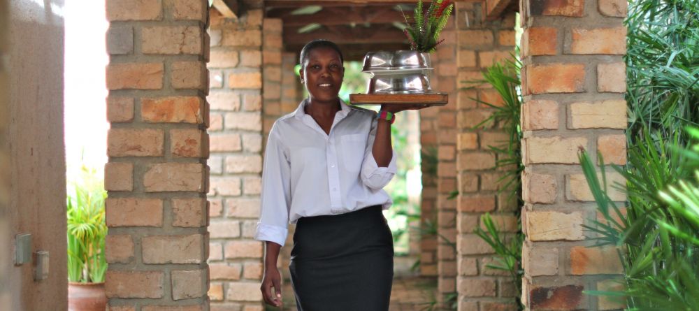 Waiter at Boma Lodge, Entebbe, Uganda - Image 16