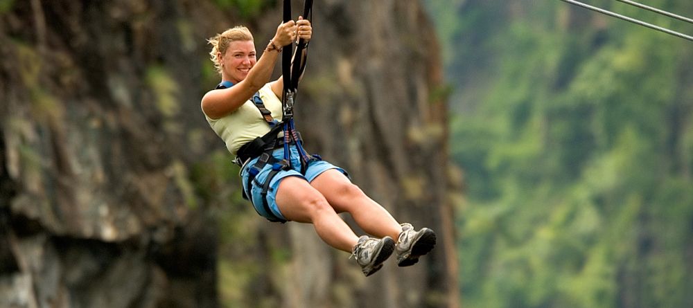 Ziplining at The Elephant Camp, Victoria Falls, Zimbabwe - Image 11