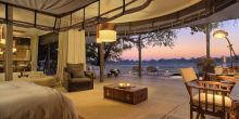 The spectacular view from the private villas at Chinzombo, South Luangwa National Park, Zambia