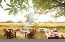 Breakfast at Luwi Bush Camp, South Luangwa National Park, Zambia