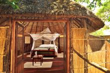 Bedroom at Nsolo Bush Camp, South Luangwa National Park, Zambia