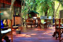 Dining at Gombe Forest Lodge, Gombe National Park, Tanzania