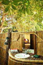 Bathroom at Nsolo Bush Camp, South Luangwa National Park, Zambia