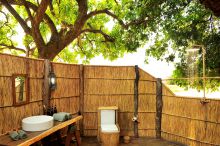 Bathroom at Nsolo Bush Camp, South Luangwa National Park, Zambia