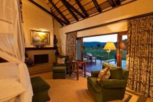 The bedrooms open to private balconies and plunge pools at Mateya Safari Lodge, Madikwe Game Reserve, South Africa