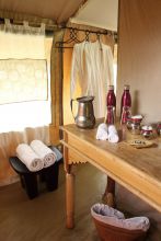 Bathroom at Dunia Camp, Serengeti National Park, Tanzania