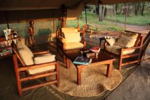 Lounge area at Dunia Camp, Serengeti National Park, Tanzania