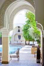 Access to the main pool at Villa des Orangers, Marrakech, Morocco