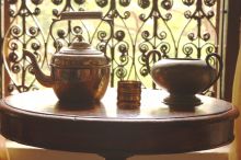 Tea service at Beyt al Chai, Stone Town, Zanzibar, Tanzania