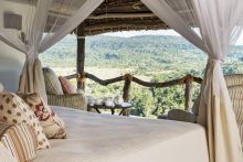 Bedroom at Baileys Banda, Beho Beho, Selous National Park, Tanzania