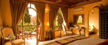 Beautiful views from guest suites at Kasbah Tamadot, Atlas Mountains, Morocco