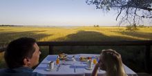 View from breakfast at Camp Moremi