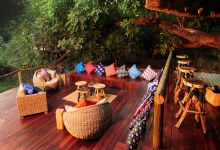 Outdoor lounge at Bilimungwe Bush Camp, South Luangwa National Park, Zambia