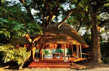 Lodge exterior at Bilimungwe Bush Camp, South Luangwa National Park, Zambia