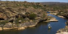 Guests kayaking at Bushmans Kloof