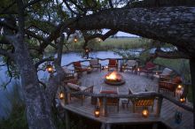 Campfire at Xakanaxa Camp, Moremi Game Reserve, Botswana