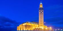 Hassan II Mosque at night