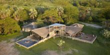 The lodge's open design immerses the guests into stunning surroundings at Chem Chem Lodge, Lake Manyara National Park, Tanzania