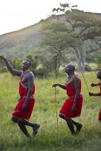 Dancing at Kleins Camp, Serengeti National Park, Tanzania Â© AndBeyond