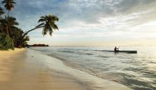 Kayaking at sunrise at Desroches Island Resort, Desroches Island, Seychelles