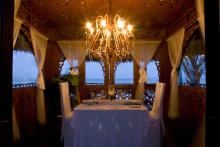 Dining area at Breezes Beach Club and Spa, Bwejuu, Zanzibar, Tanzania