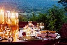 The fine details of the dining setting at Beho Beho, Selous National Park, Tanzania