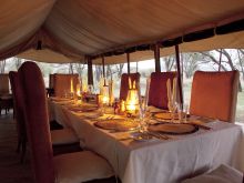 Dining area at Dunia Camp, Serengeti National Park, Tanzania