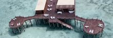 An aerial view of the pier at Essque Zalu Zanzibar, Zanzibar, Tanzania