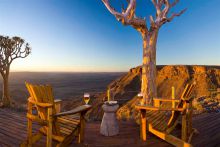 Fish River Canyon Lodge - Patio, Lanscape and Beer