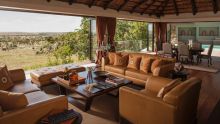 A private lounge overlooking the beautiful plains at The Four Seasons Safari Lodge, Serengeti National Park, Tanzania