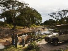 Game drive at Faru Faru River Lodge, Grumeti Private Reserve, Tanzania