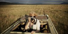 Photography during a game drive at Serengeti Safari Camp - Central, Serengeti National Park, Tanzania