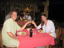 Staff member Casey dining at Sakatia Lodge, Nosy Be, Madagascar (Mango Staff photo)