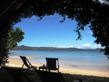 An idyllic private spot to relax on the beach at Sakatia Lodge, Nosy Be, Madagascar (Mango Staff photo)