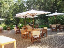 Beautiful patio seating at Pavillon de L Emyrne, Antananarivo, Madagascar