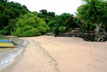 The beach and lodge at Sakatia Lodge, Nosy Be, Madagascar (Mango Staff photo)